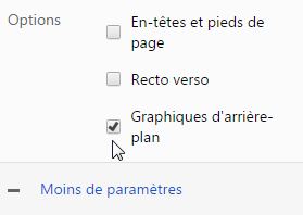 Imprimer le calendrier (Chrome)
